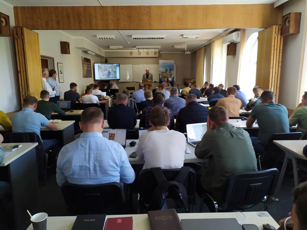 Class at Minsk Theological Seminary in Belarus.