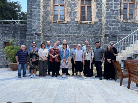 Meeting of church fellowship pastors and their wives.